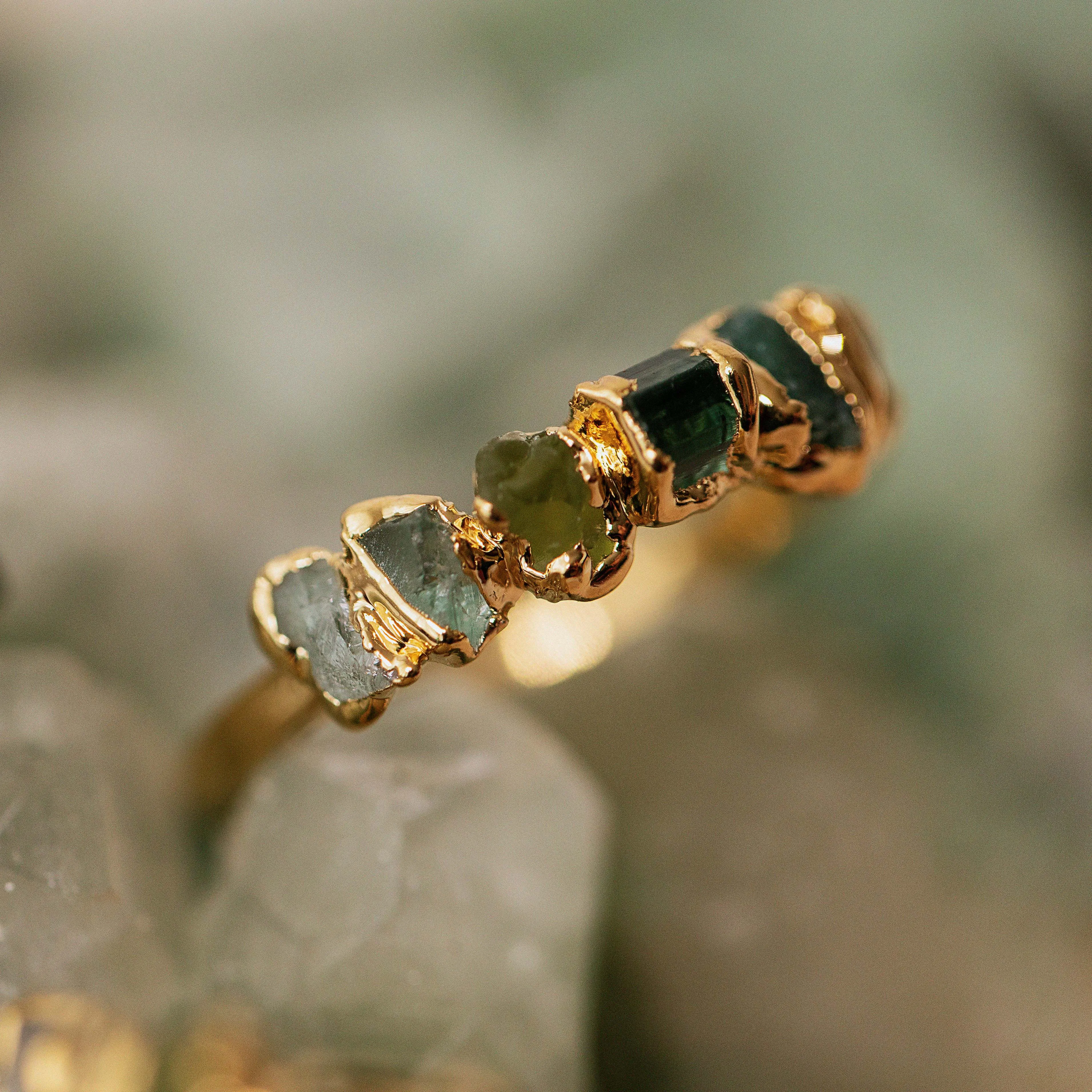Green Ombré Birthstone Ring