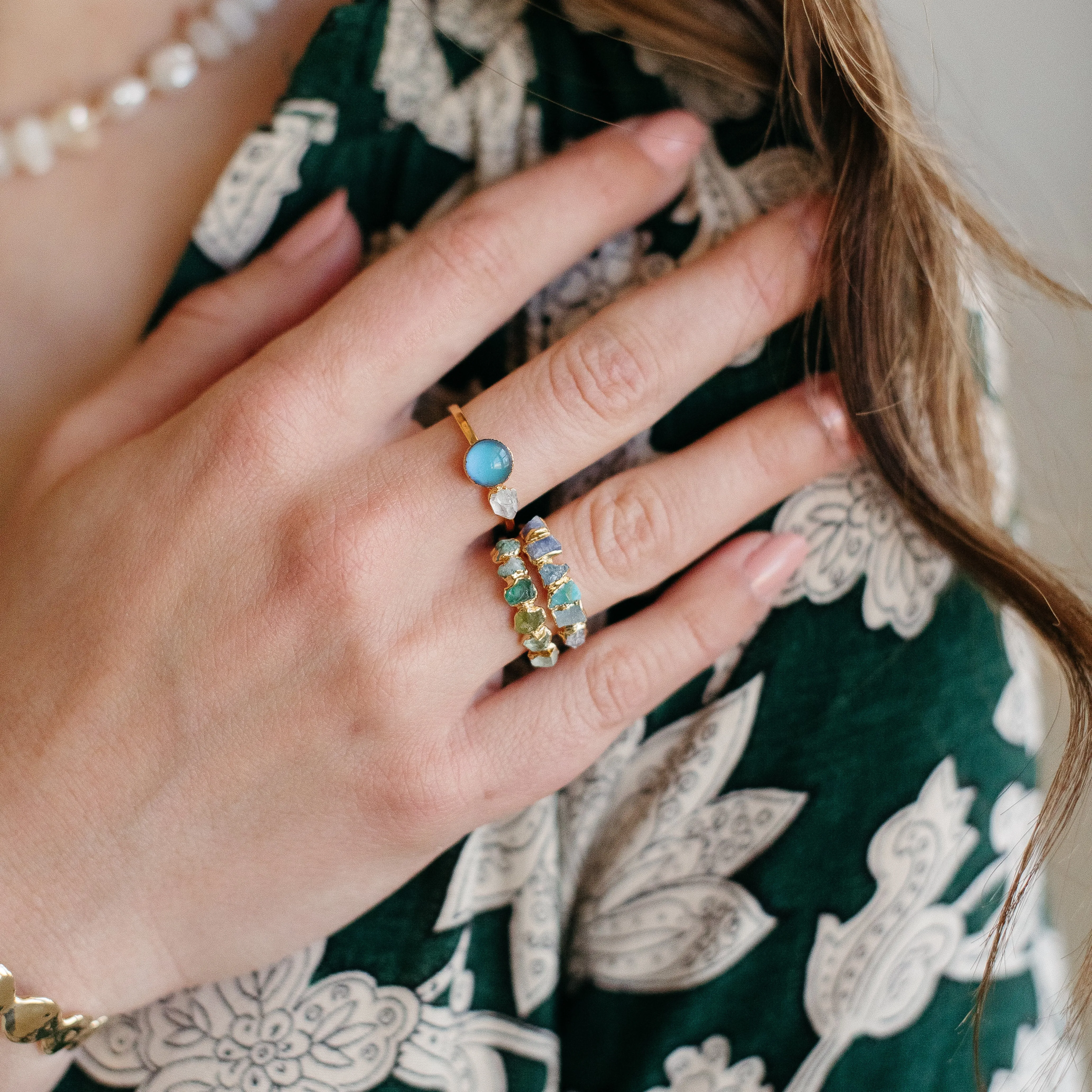 Green Ombré Birthstone Ring
