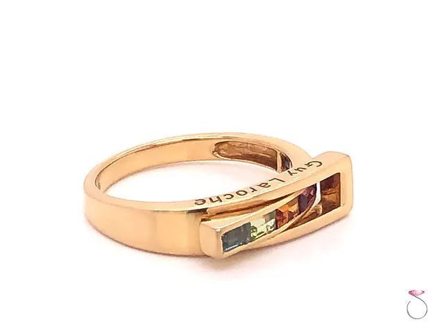 Guy Laroche MultiGemstone Rainbow Band Ring