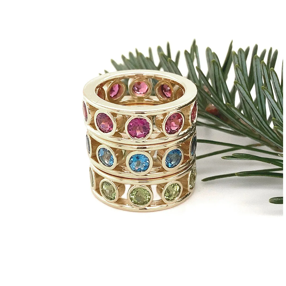 GYPSY BAND - RHODOLITE GARNET