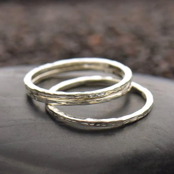 Hammer Finish Stacking Rings