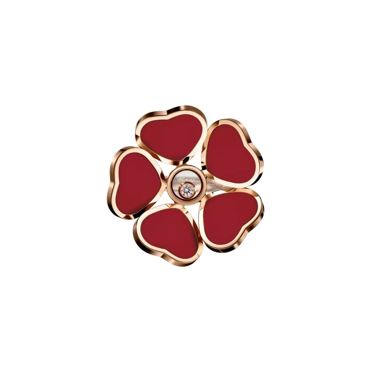 Happy Hearts Flowers Ethical Rose Gold Cornelian Diamond Ring