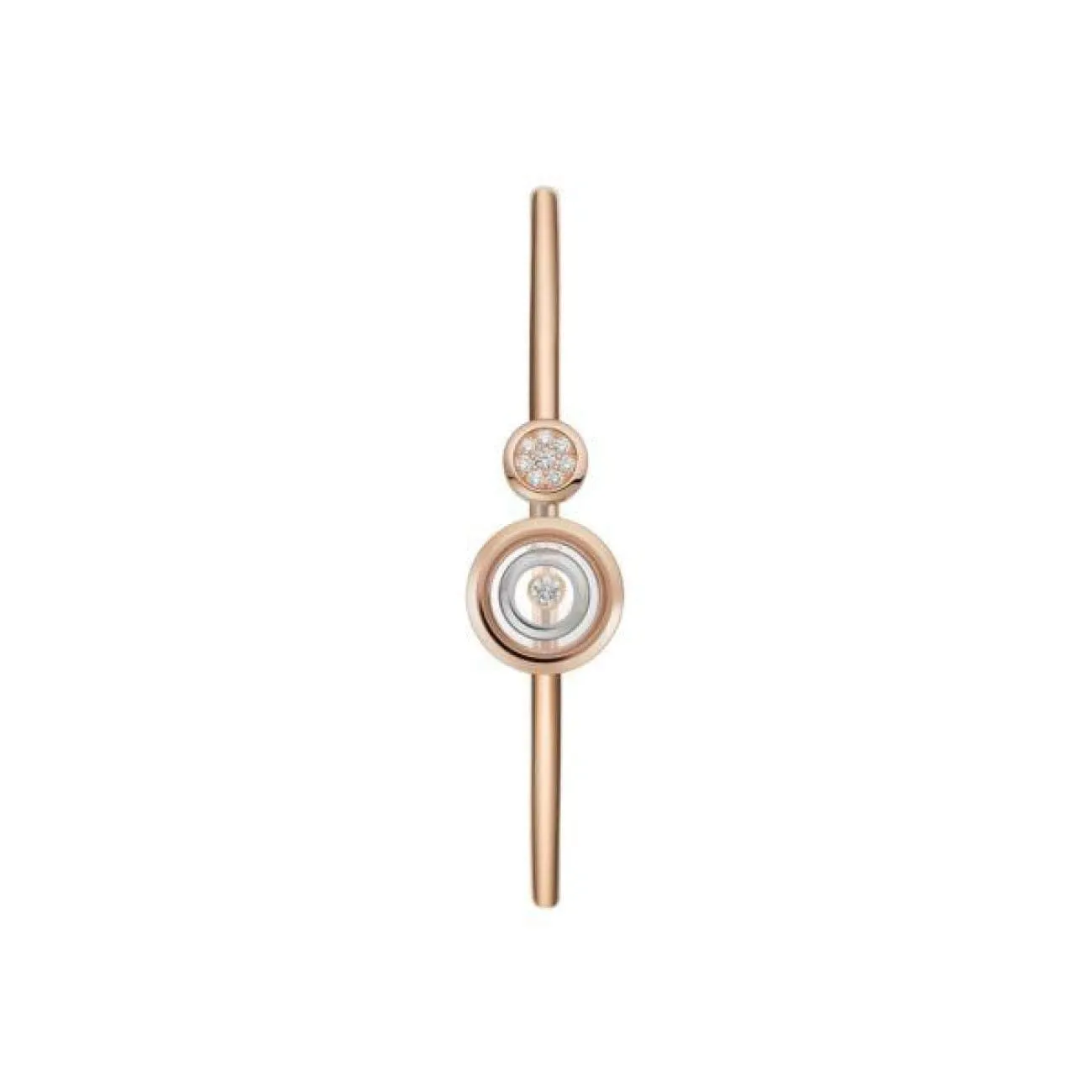 HAPPY SPIRIT BANGLE, ROSE GOLD, WHITE GOLD, DIAMONDS