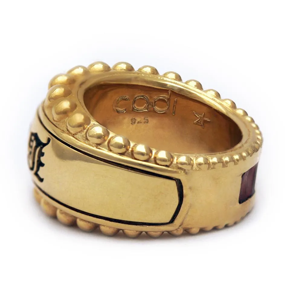 Hip hop jewelry- quality black gold ring