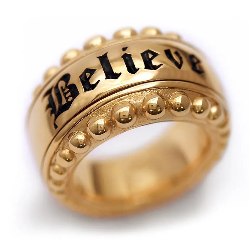 Hip hop jewelry- quality black gold ring