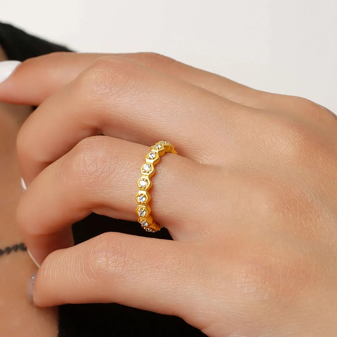 Honeycomb With Honey Ring Life With MaK’s Honeycomb Bee Kind Jewelry Collection