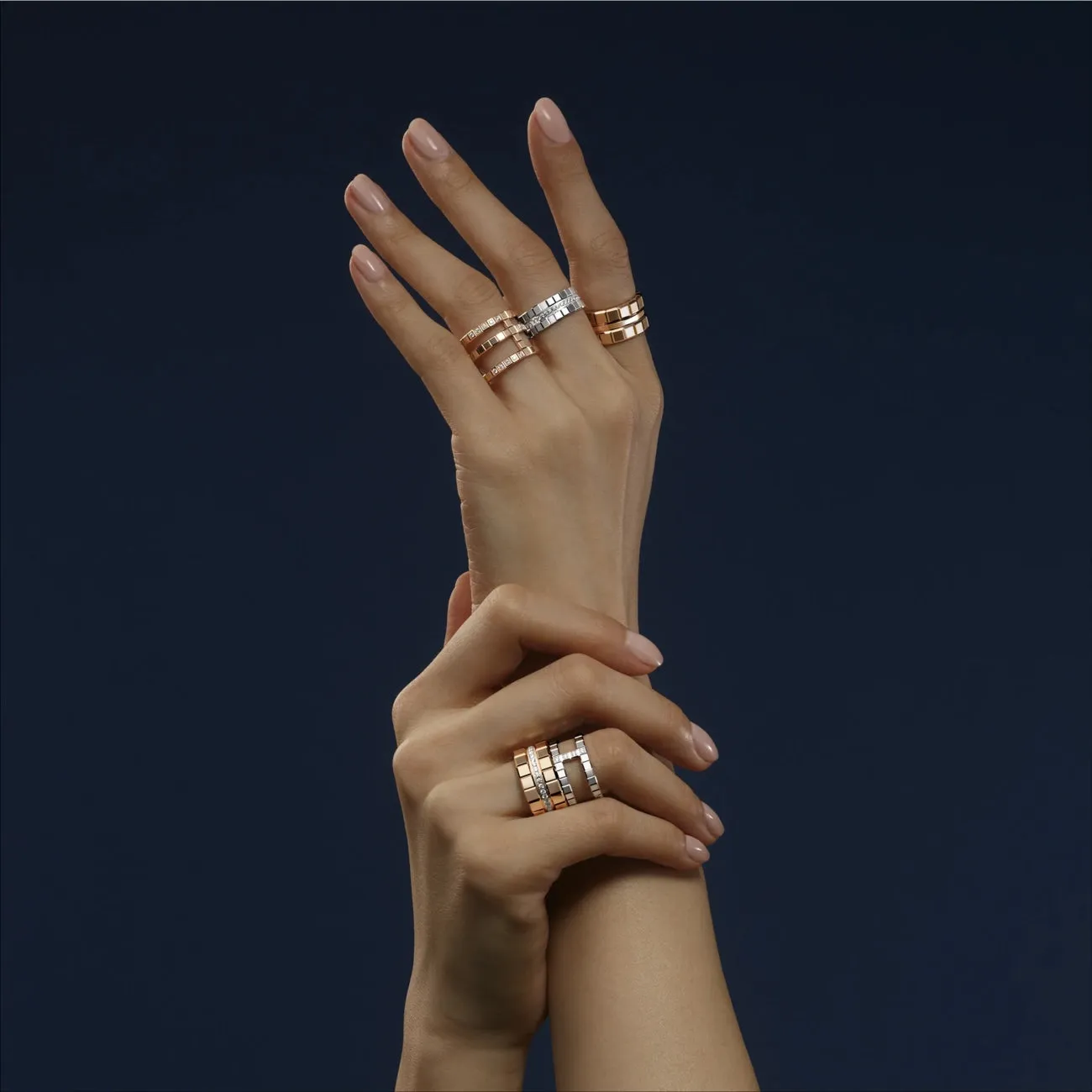 Ice Cube Ethical Rose Gold Diamond Ring