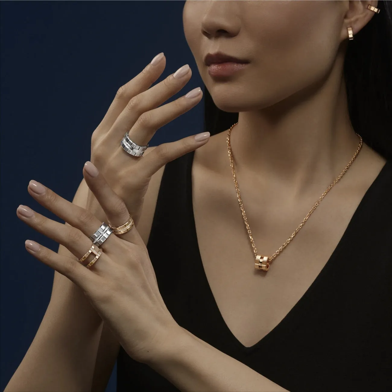 Ice Cube Ethical Rose Gold Diamond Ring
