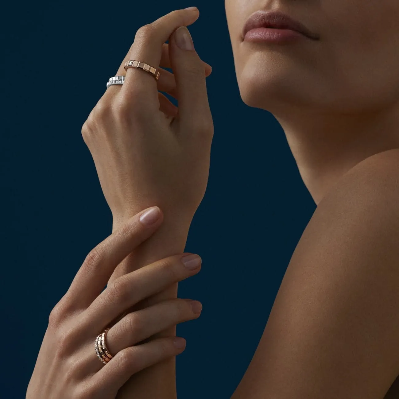 Ice Cube Ethical Rose Gold Diamond Ring