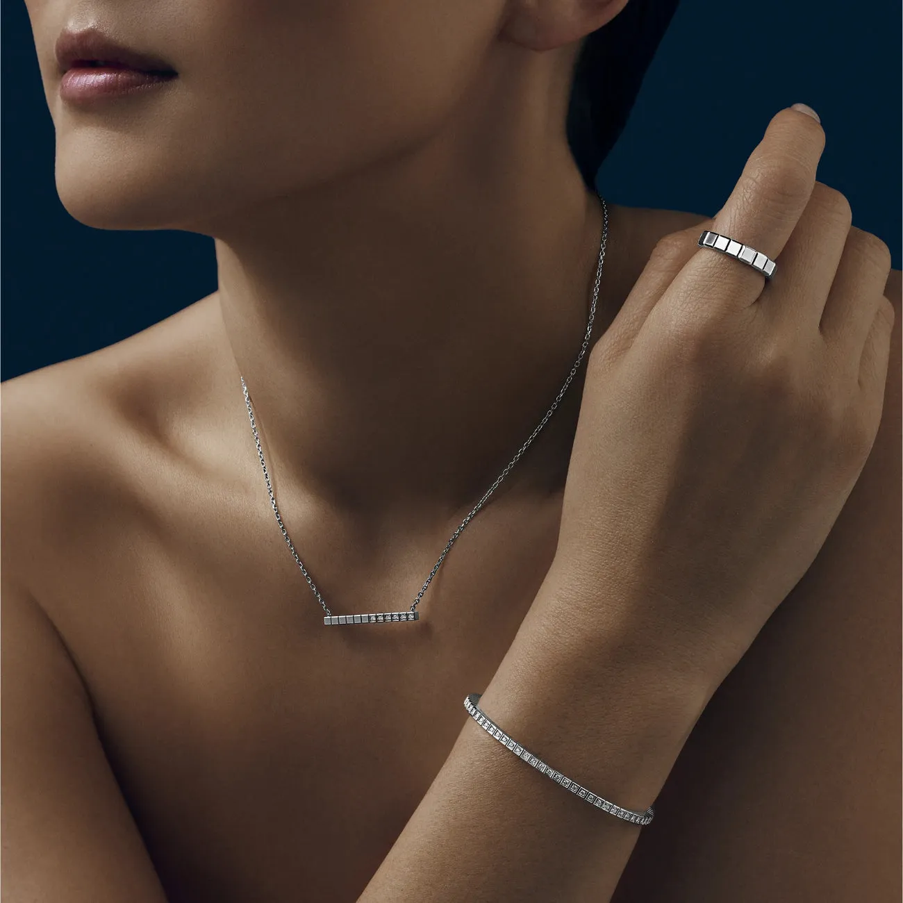 Ice Cube Ethical White Gold Ring