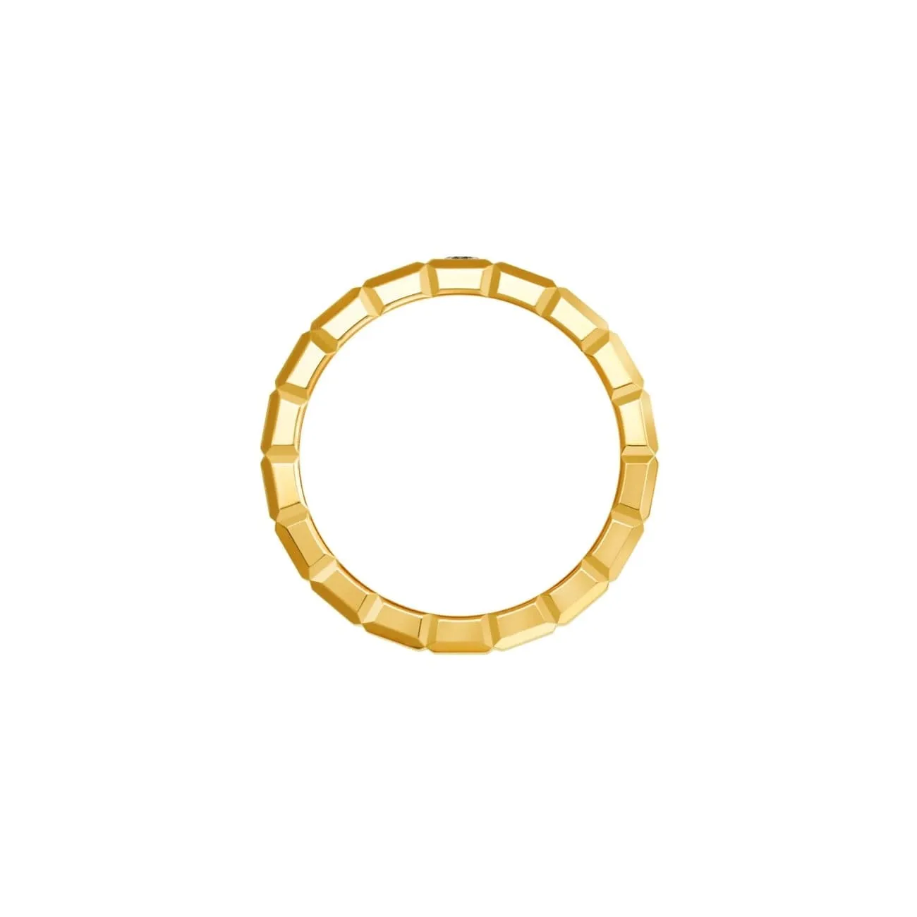Ice Cube Ethical Yellow Gold Diamond Accent Ring