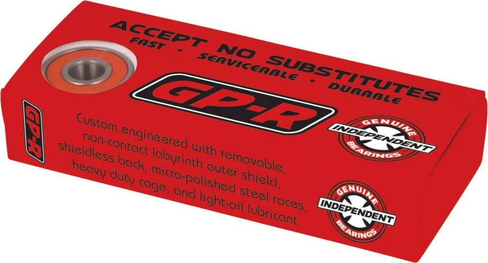 Independent Genuine Parts GP-R Red 8 Pack Skateboard Bearings