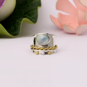 Larimar Meditation Spinner Ring