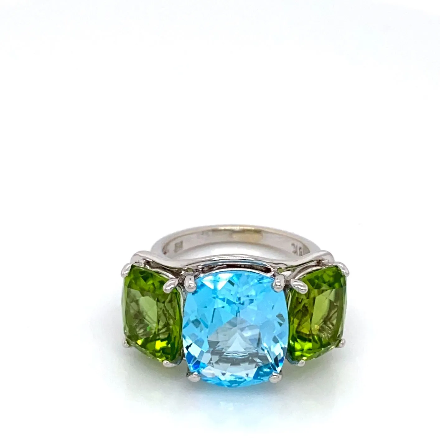 Le Joaillier Collection  Blue Topaz & Peridot Ring