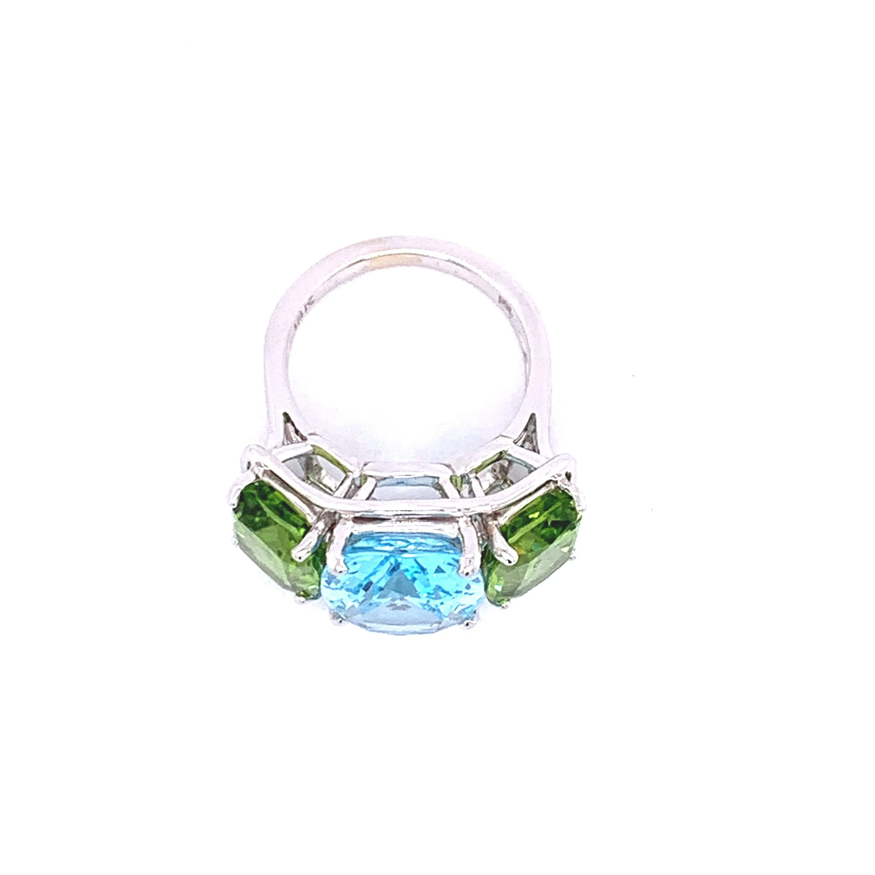Le Joaillier Collection  Blue Topaz & Peridot Ring