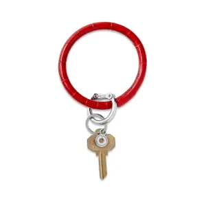 Leather Big O Keyring | Jewel Tone