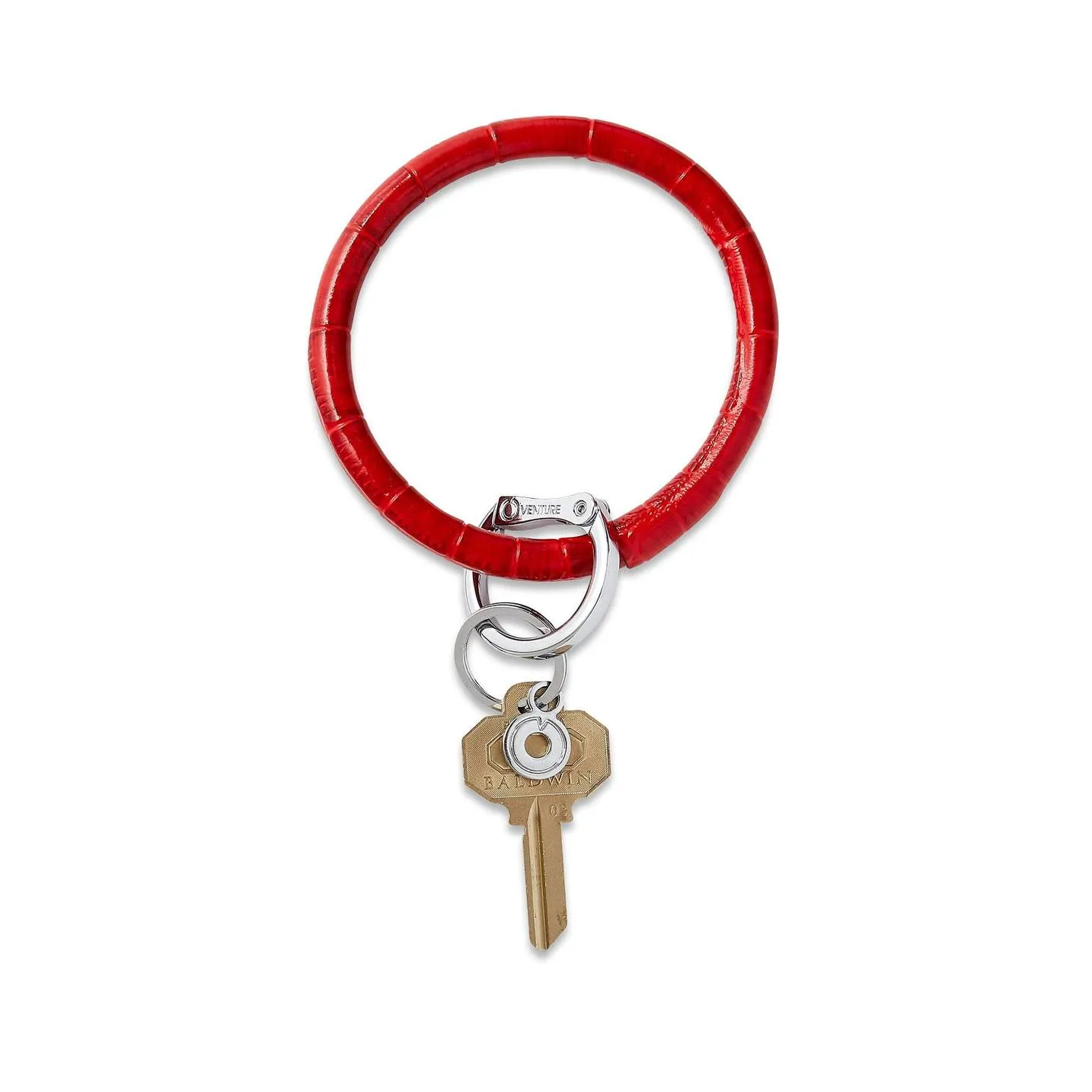 Leather Big O Keyring | Jewel Tone