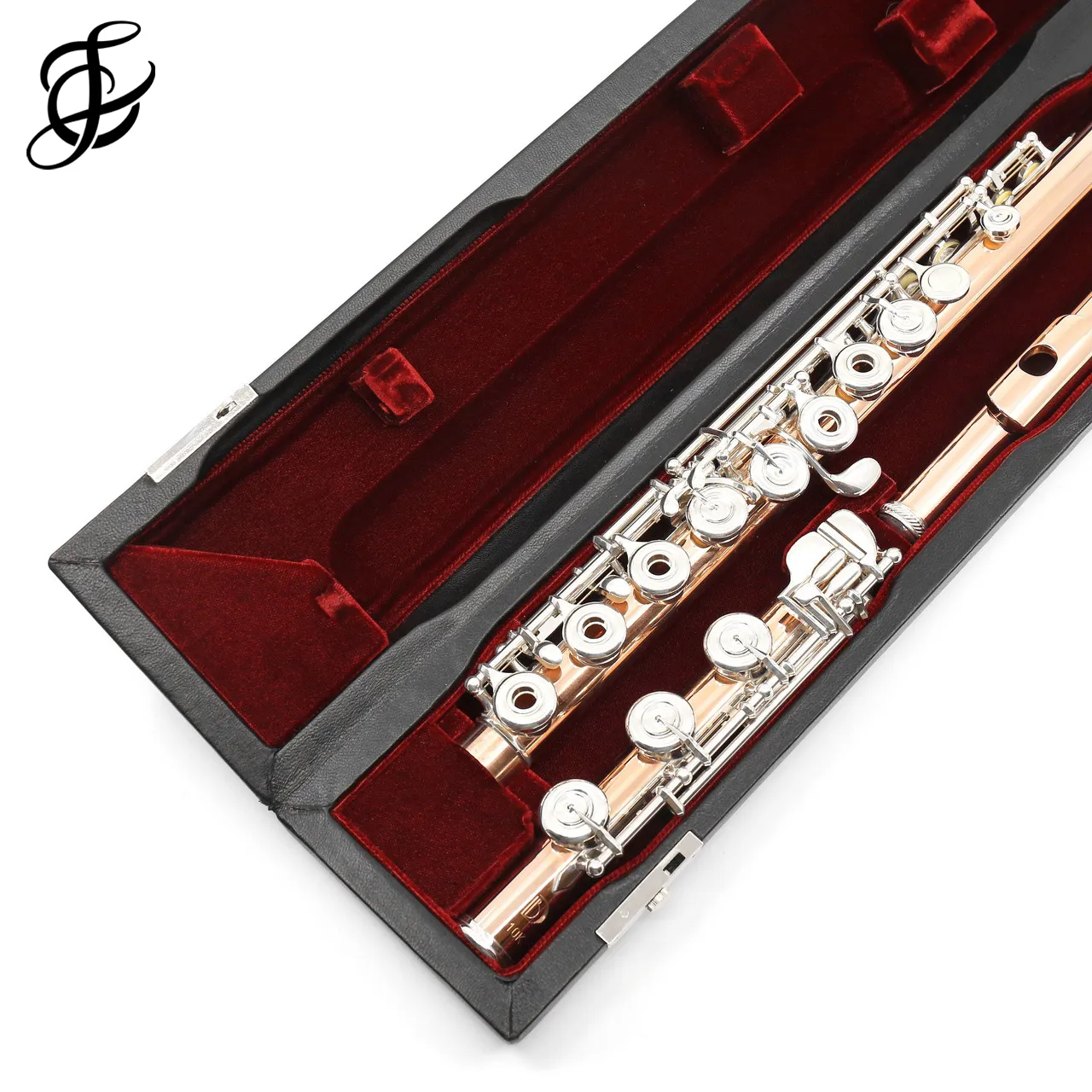 Lillian Burkart "Elite Model" Flute in 10K Gold with Silver Keys - New
