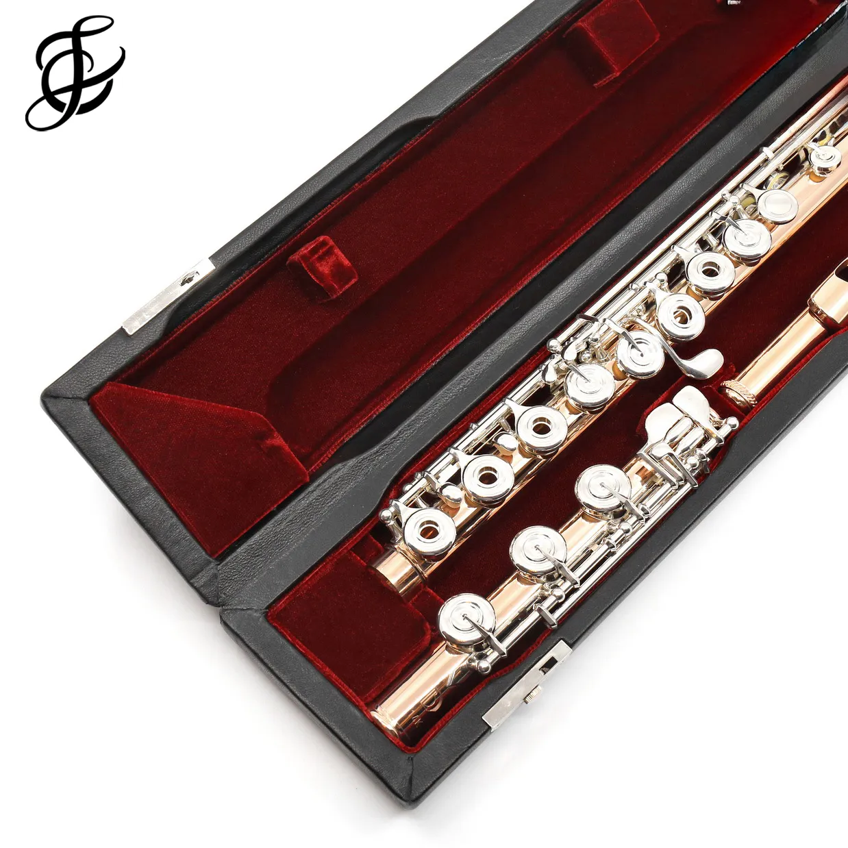 Lillian Burkart "Elite Model" Flute in 14K Gold with Silver Keys and 14K Tone Holes - New