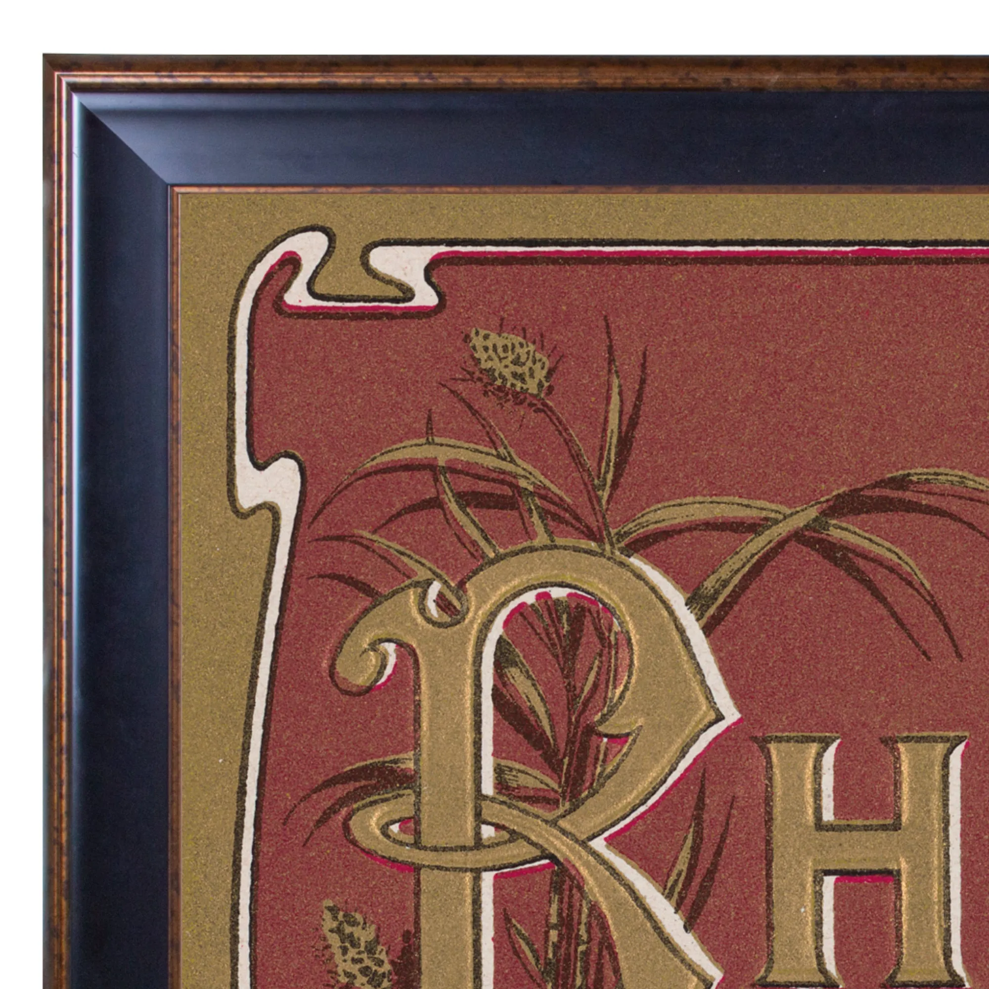 Lithograph of Antique Rum Label from the French West Indies in New Framing