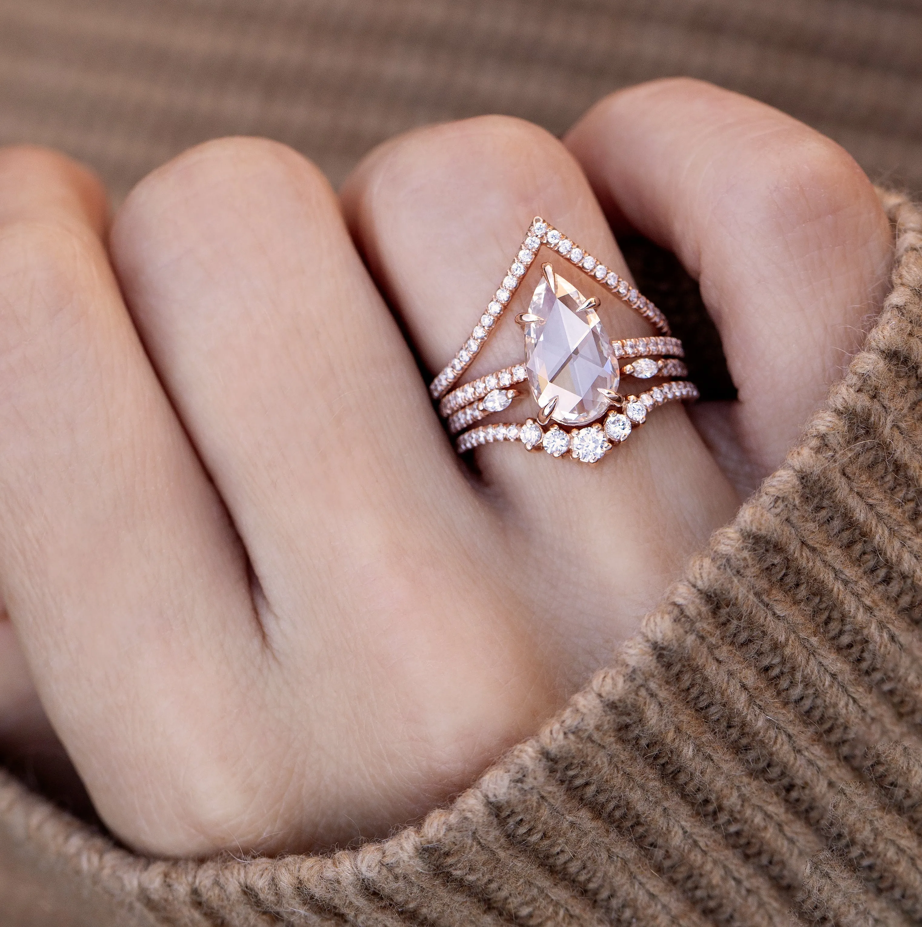 Lotus Chevron Band (Ready to Ship Size 5.25)