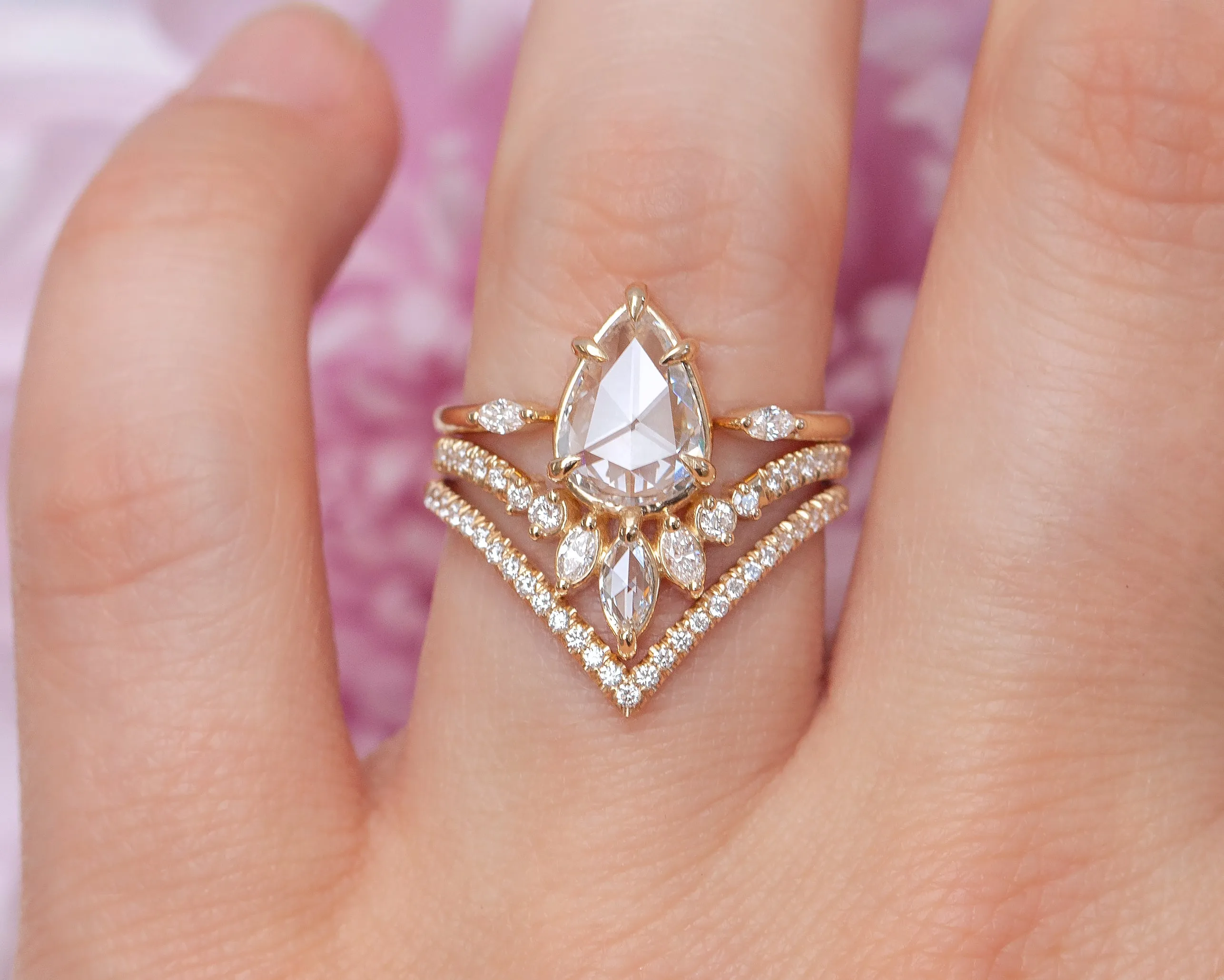 Lotus Chevron Band (Ready to Ship Size 5.25)
