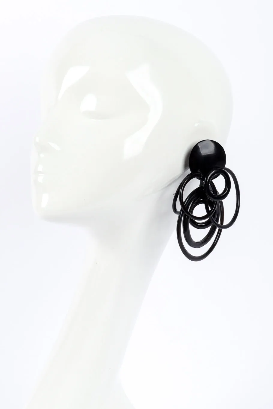 Lucite Rings Drop Earrings