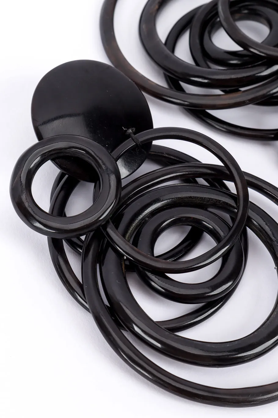 Lucite Rings Drop Earrings
