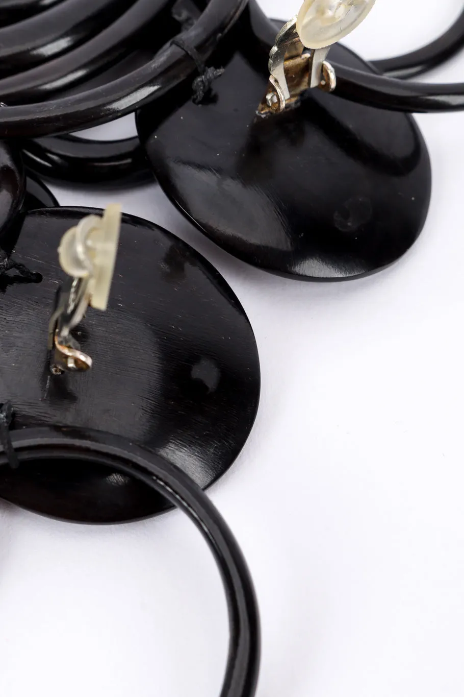 Lucite Rings Drop Earrings