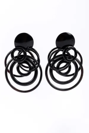 Lucite Rings Drop Earrings