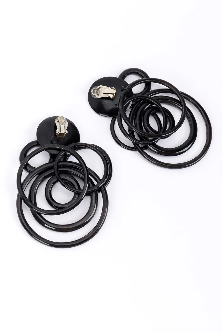 Lucite Rings Drop Earrings