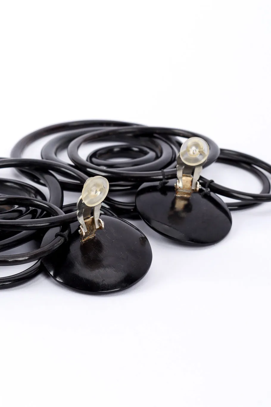 Lucite Rings Drop Earrings