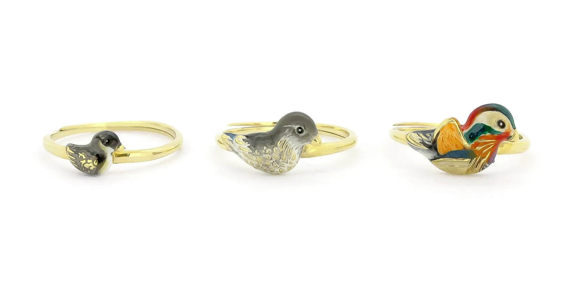 Mandarin Duck Family Stacking Ring | Happy Story