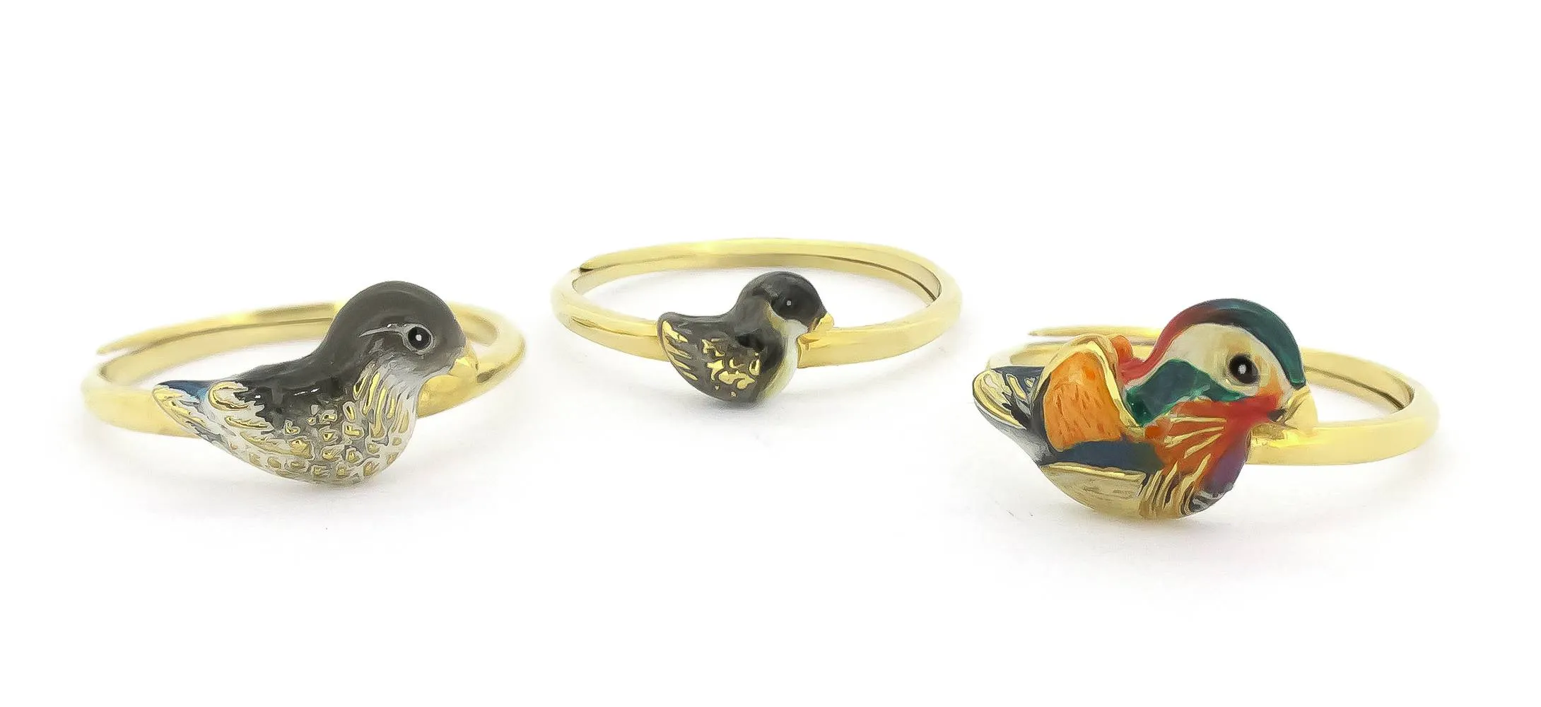 Mandarin Duck Family Stacking Ring | Happy Story