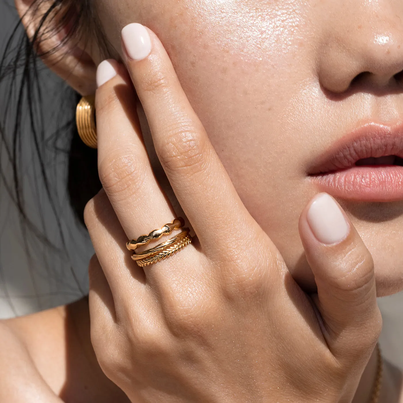 Mare Twisted Stacking Ring, Size 6