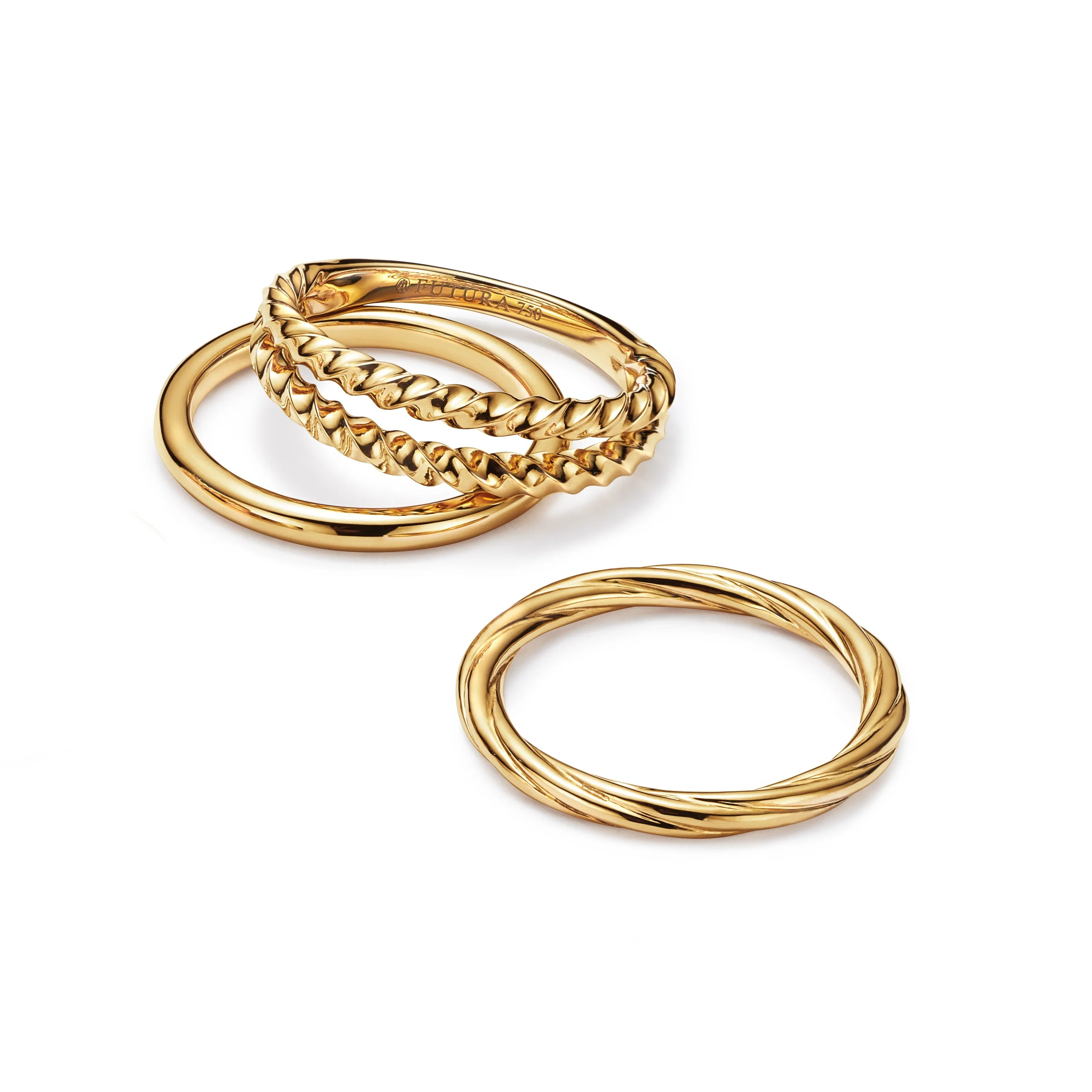Mare Twisted Stacking Ring, Size 6
