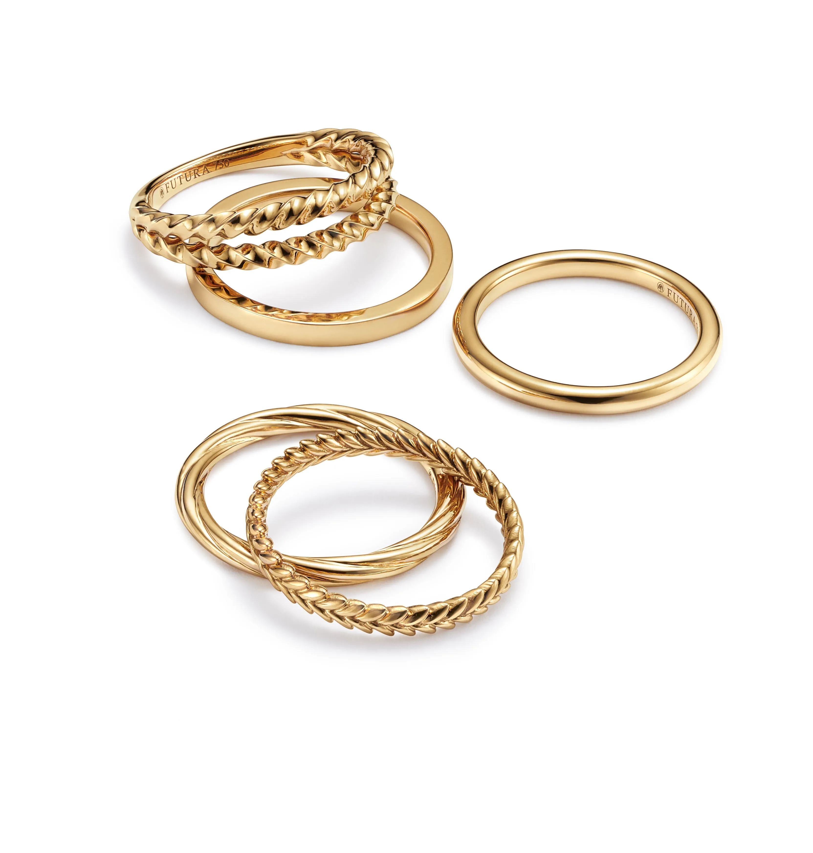 Mare Twisted Stacking Ring, Size 6
