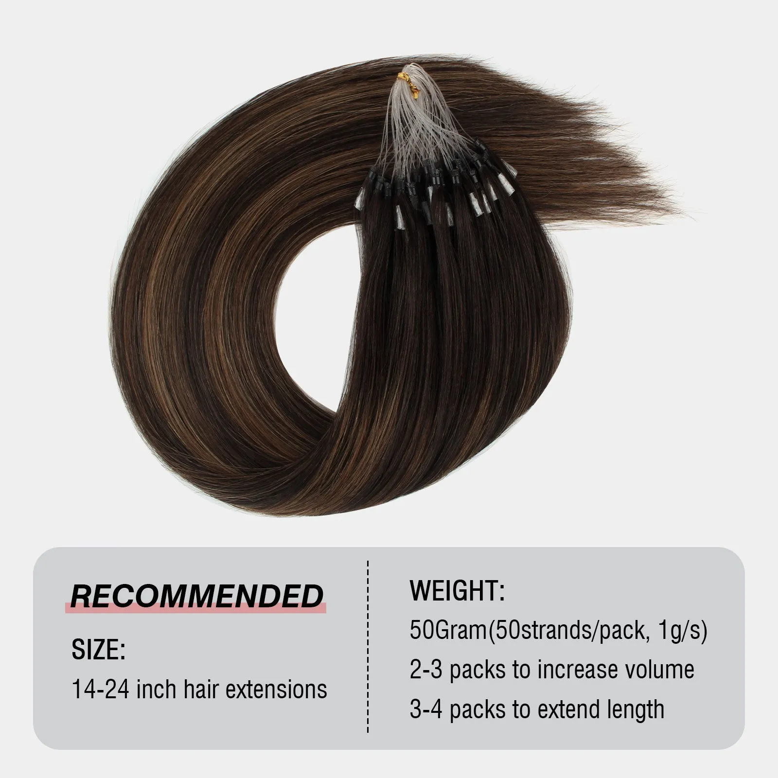 Micro Loop Hair Extensions Highlights P2/6/2#