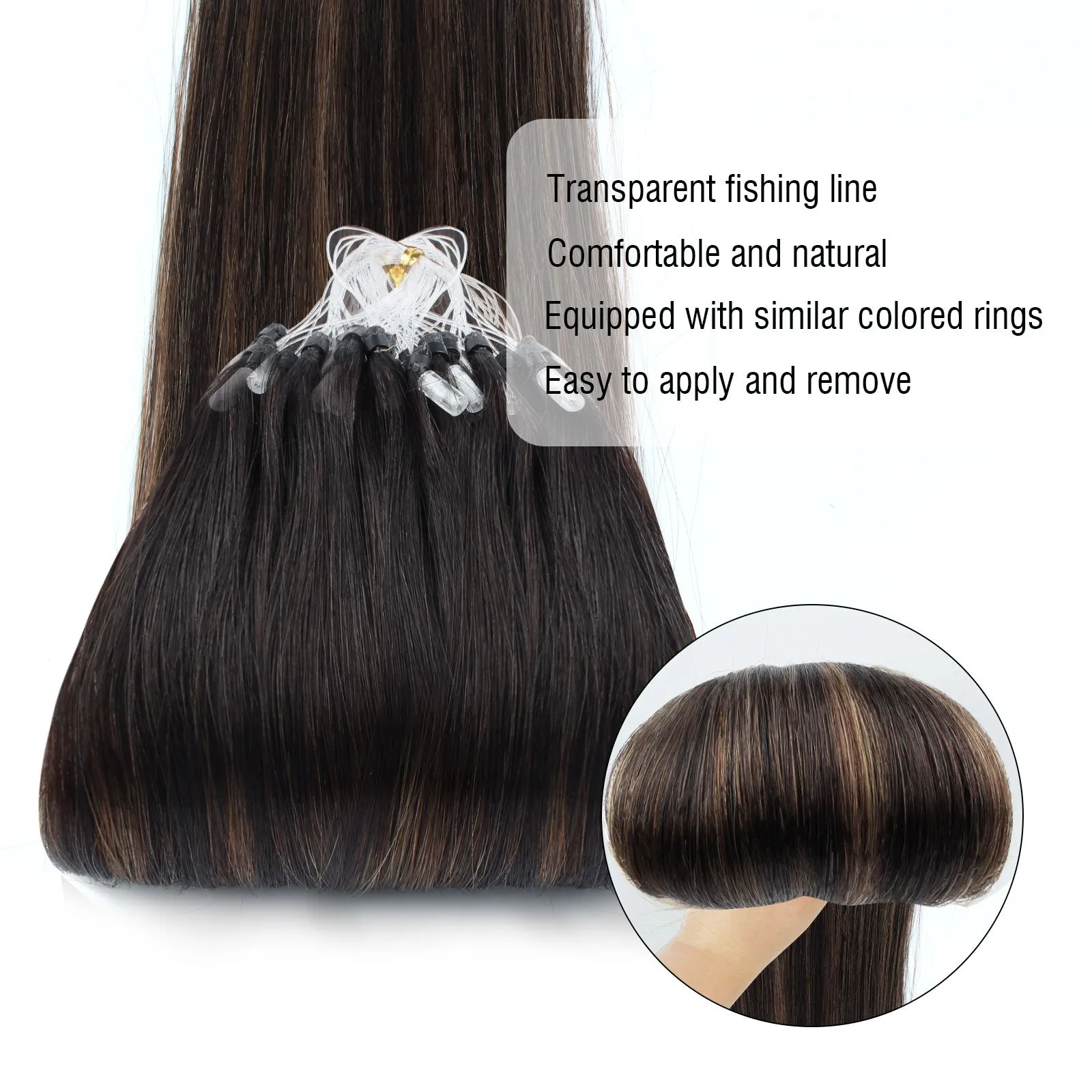 Micro Loop Hair Extensions Highlights P2/6/2#
