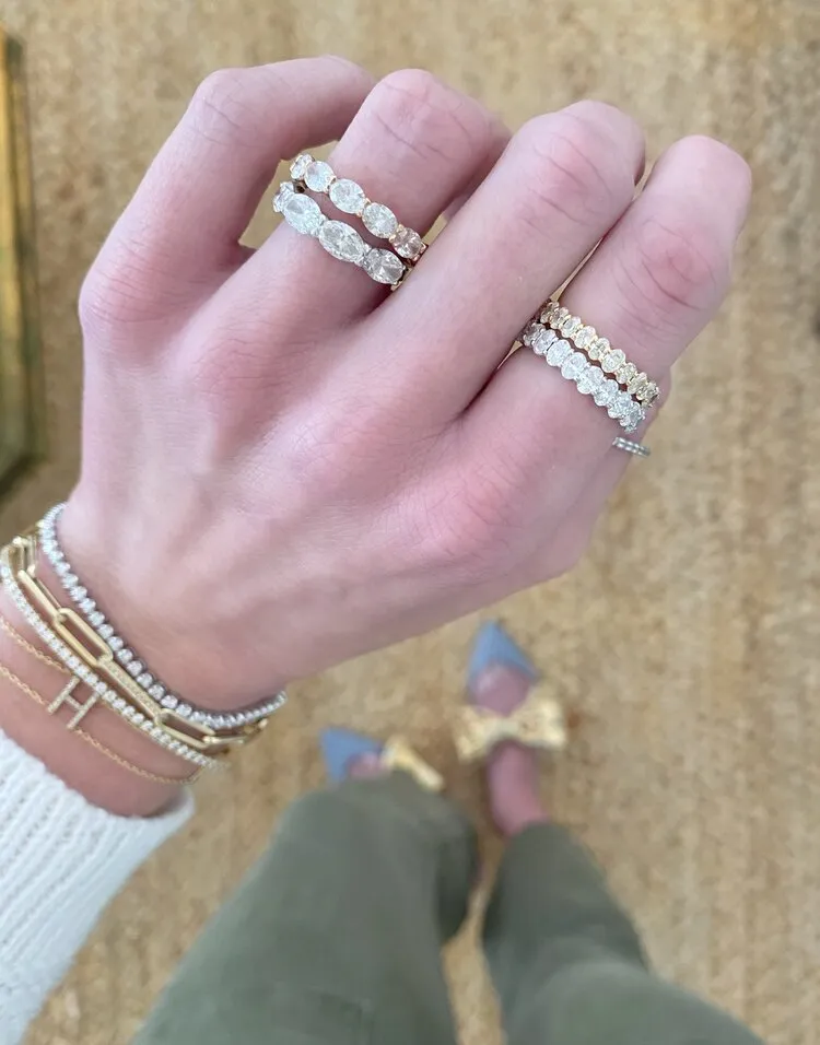 Micro Oval Eternity Band