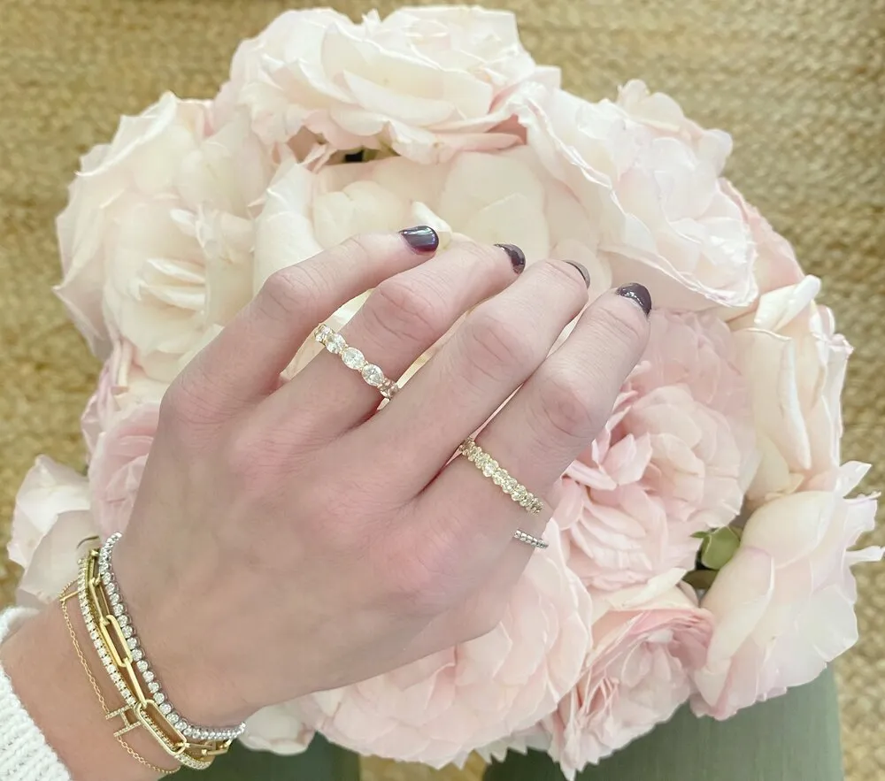 Micro Oval Eternity Band