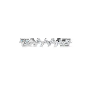 Micro pave ring-Diamond wedding Band 0.15 ct