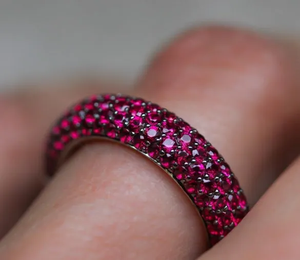 Micro Pave Ruby Ring