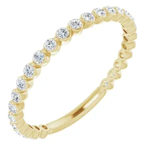 Micro Scalloped diamond band