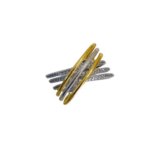 Mixed Metal Criss Cross Ring