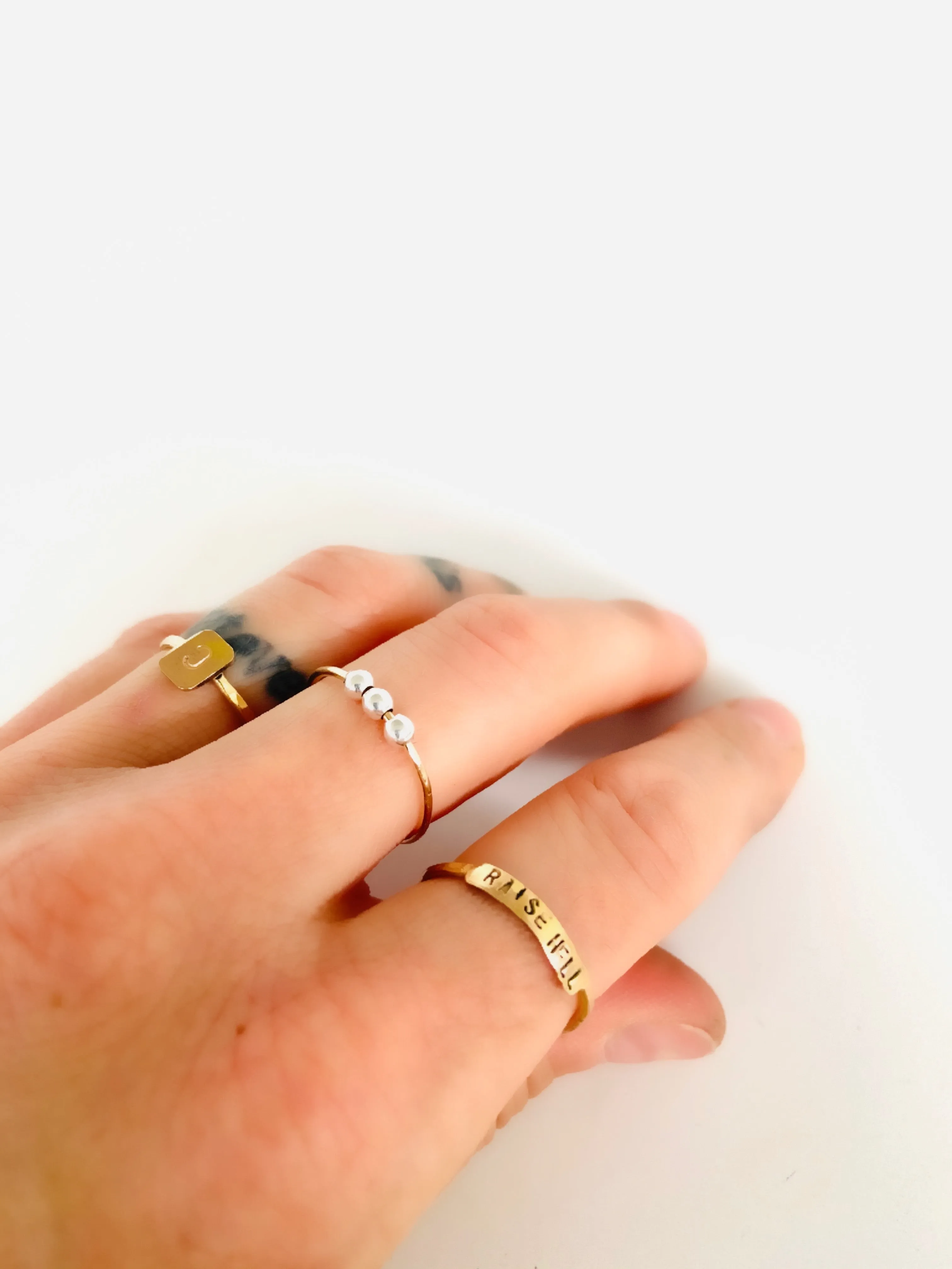 Mixed Metal Orbitz Interactive  Ring