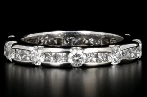 Modern 14K White Gold 2 CTW Diamond Eternity Band