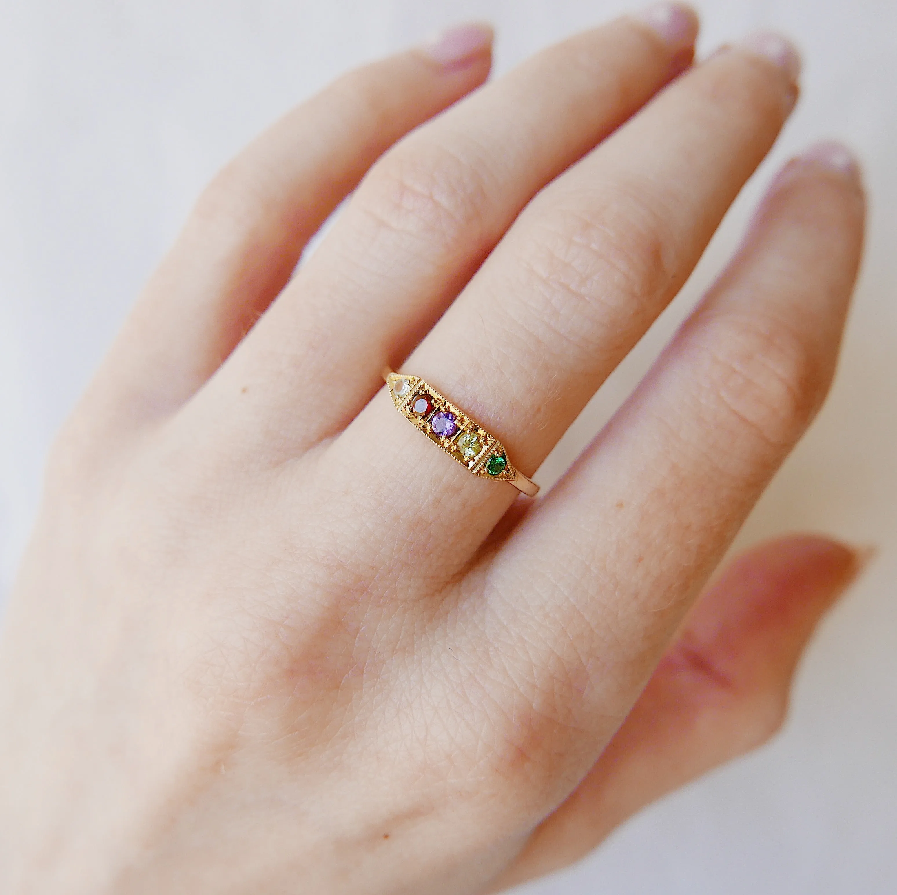 Ms. Goodbar AGAPE Acrostic Ring