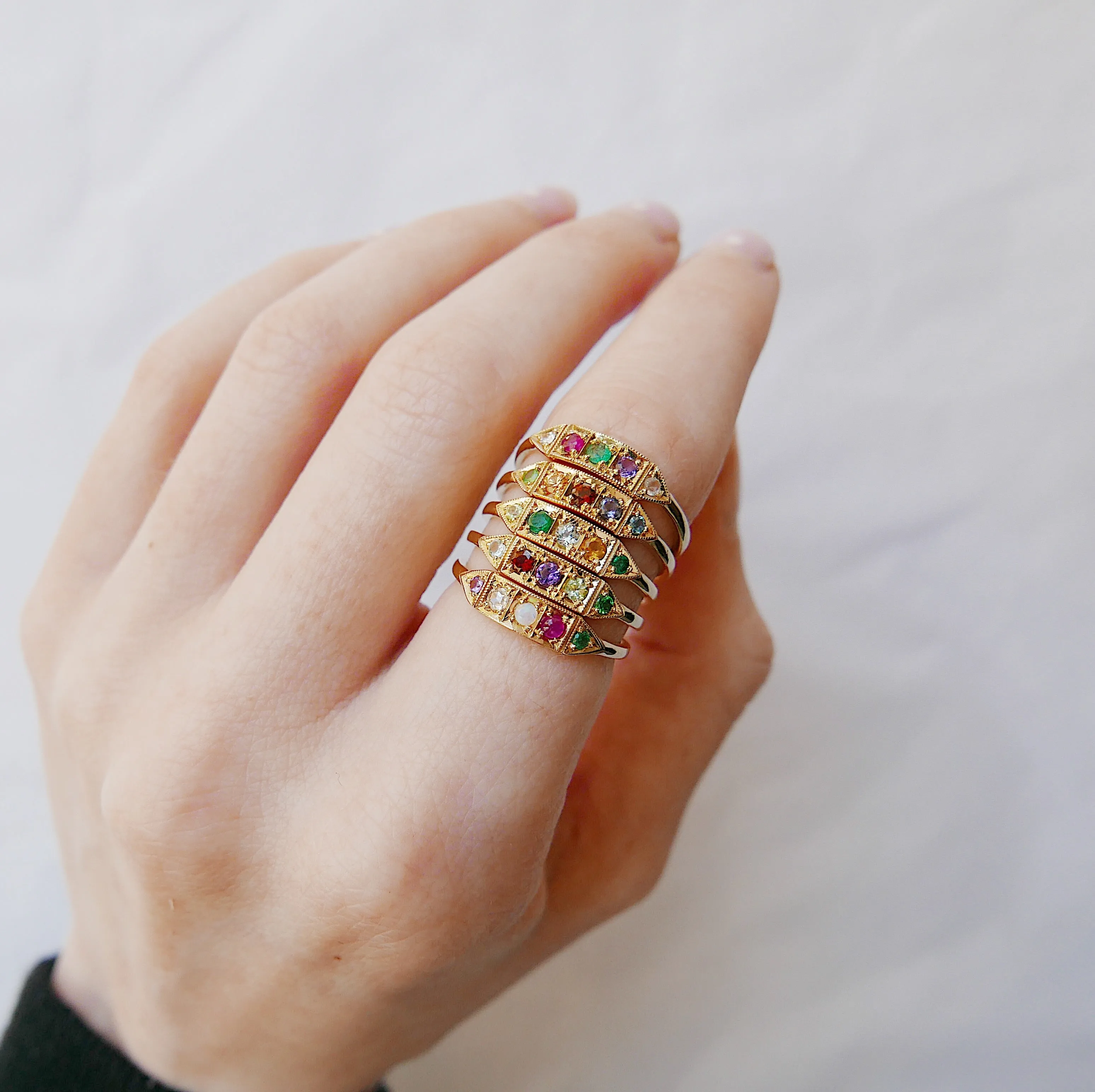 Ms. Goodbar AGAPE Acrostic Ring