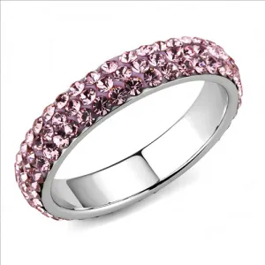 MT 3453 - Crystal Eternity Band -Light  Pink - October Birthstone -  Most Popular